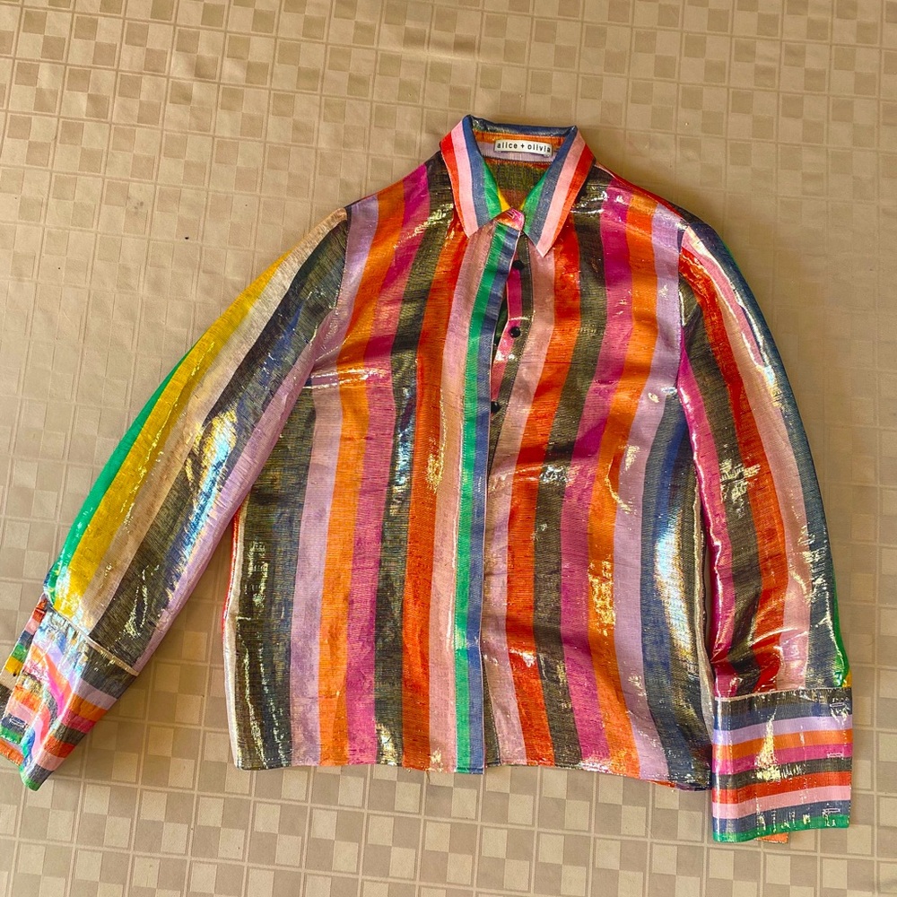 Alice + Olivia Multi colored blouse